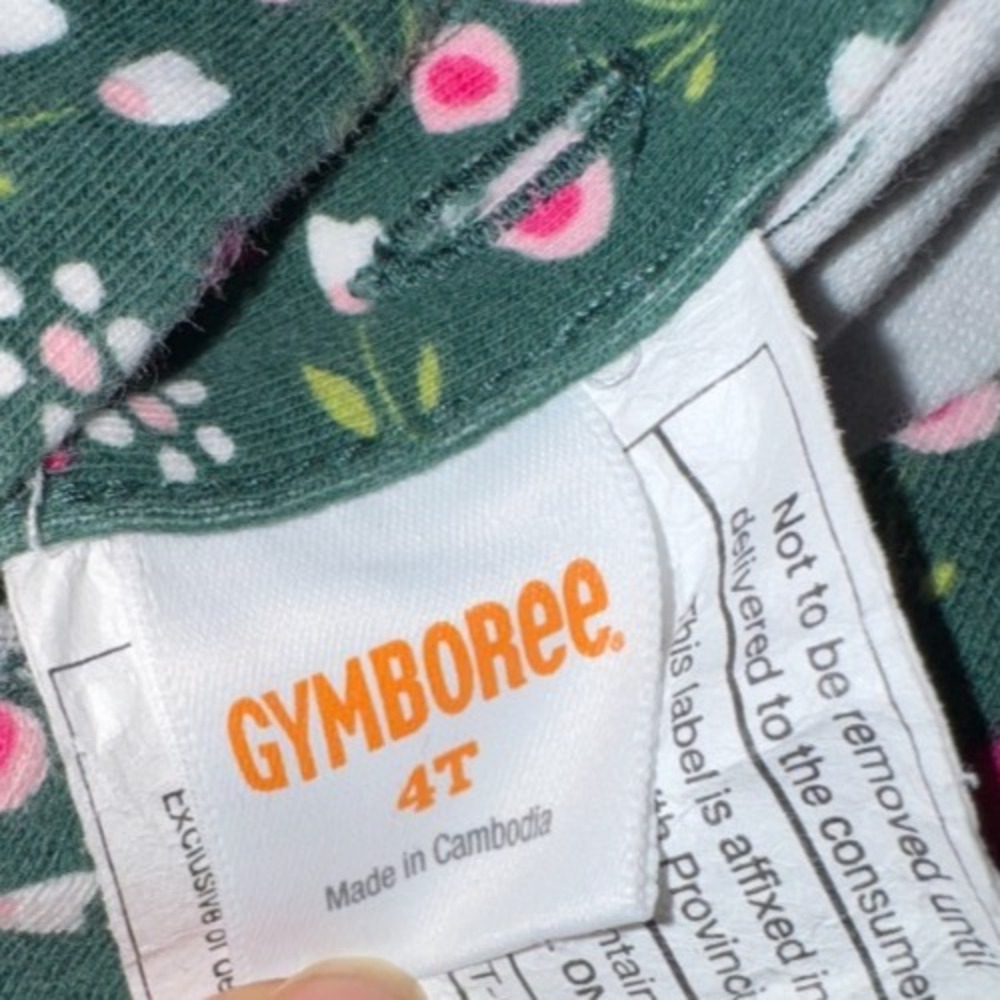 Gymboree Girl 4T/4 Dress & Leggings Set Quilted Plum Pony Floral Causal Everyday - Picture 6 of 14
